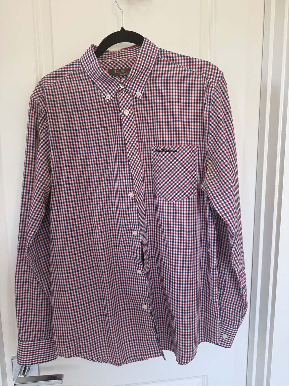 Ben Sherman Red, Blue & White Gingham Button-Down Shirt
